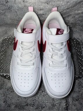 Nike Court Borough Low 2 White Dark Beetroot 13C NEW IN BOX 🤍🍒